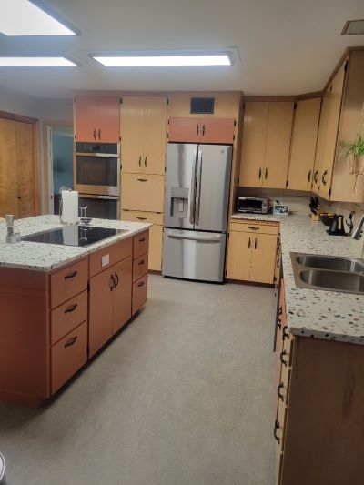 Forbo kitchen flooring installation. 
